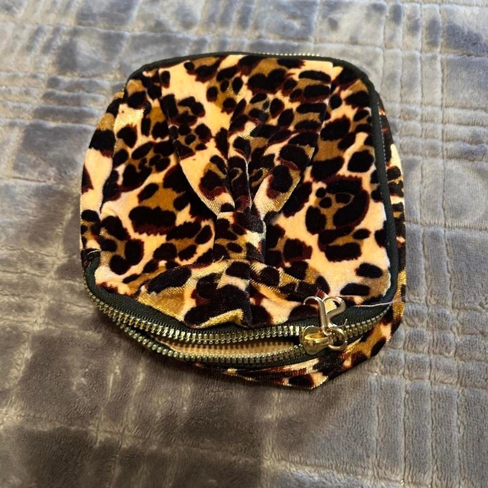 leopard print makeup bag